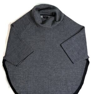 Adrienne Vittadini Women’s Size X-1X Pullover Poncho Knit Sweater 50% Wool